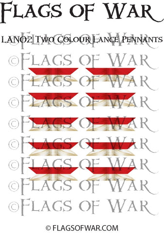 LAN02 Two Colour Lance Pennants