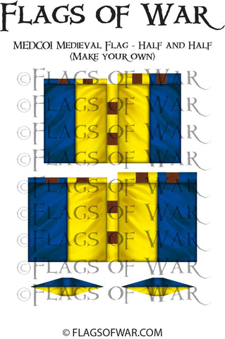 MEDC01 Medieval Flag - Half and Half