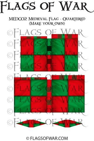 MEDC02 Medieval Flag - Quartered