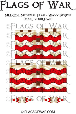MEDC04 Medieval Flag - Wavy Stripes