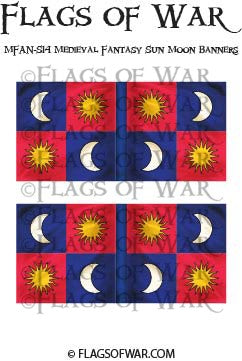 Sun Banner Fantasy MFAN-S14 Medieval Fantasy Sun Moon Banners – Flags of War