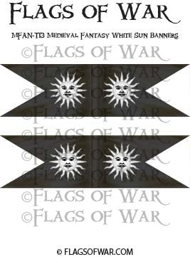 Sun Banner Fantasy MFAN-T13 Medieval Fantasy White Sun Banners – Flags of War