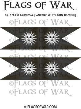 MFAN-T13 Medieval Fantasy White Sun Banners