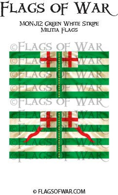 MONJ12 Green White Stripe Militia Flags