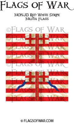 MONJ13 Red White Stripe Militia Flags