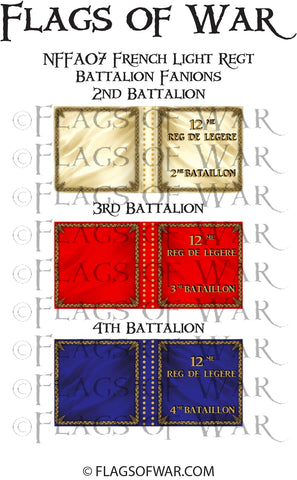 NFFA07 French Light Regt Battalion Fanions (Make your own)