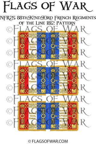 NFR25 88th,92nd,93rd French Regiments Line 1812 Pattern