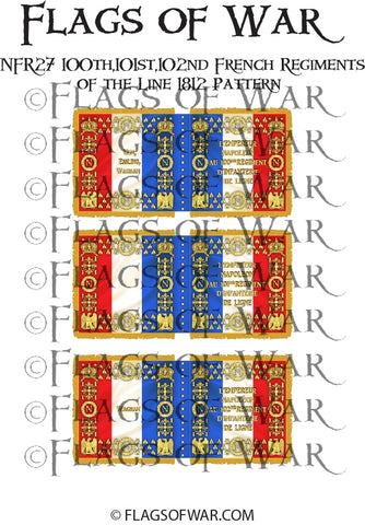 NFR27 100th,101st,102nd French Regiments Line 1812 Pattern