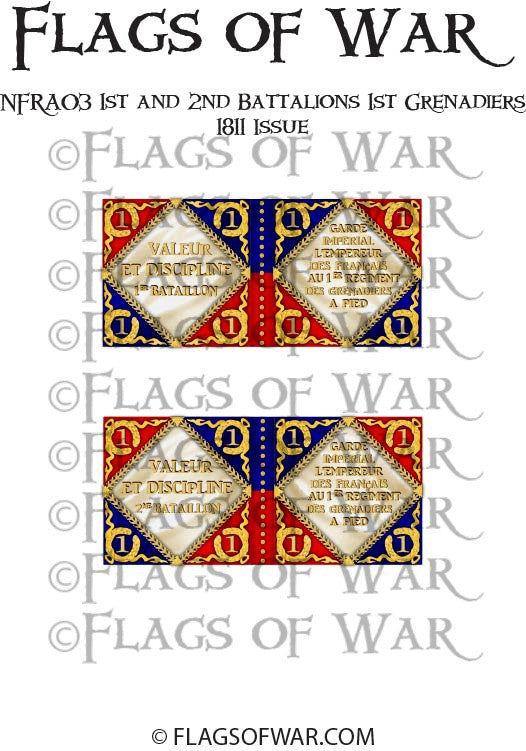 NAPF-1804-03 1st and 2nd Battalions 1st Grenadiers 1811 Issue – Flags ...