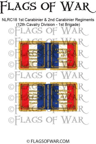 NAPF-1815-C-18 1st Carabinier & 2nd Carabinier Regiments (12th Cavalry Division - 1st Brigade)