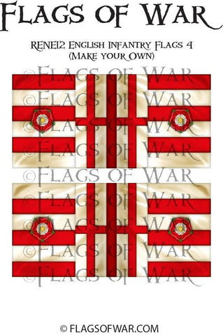 RENE12 English Infantry Flags 4 (Make your Own)