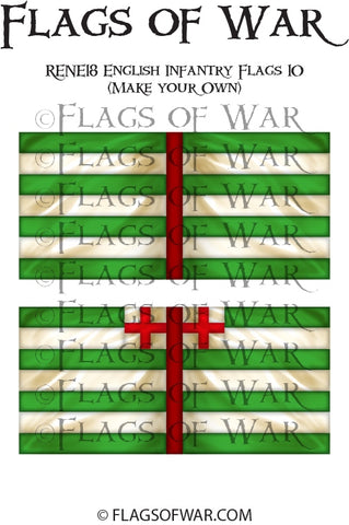 RENE18 English Infantry Flags 10 (Make your Own)