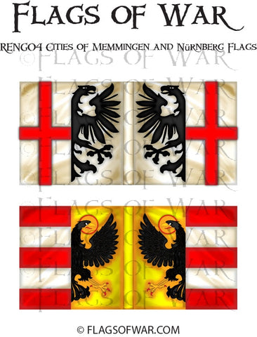 RENG04 Cities of Memmingen and Nürnberg Flags